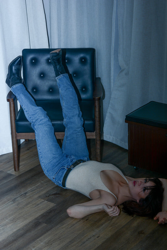 Black Genuine Leather Cowboy Boots