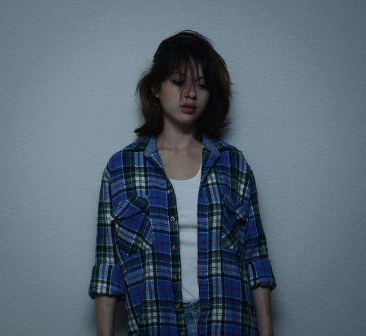 Vintage Blue Japanese Flannel