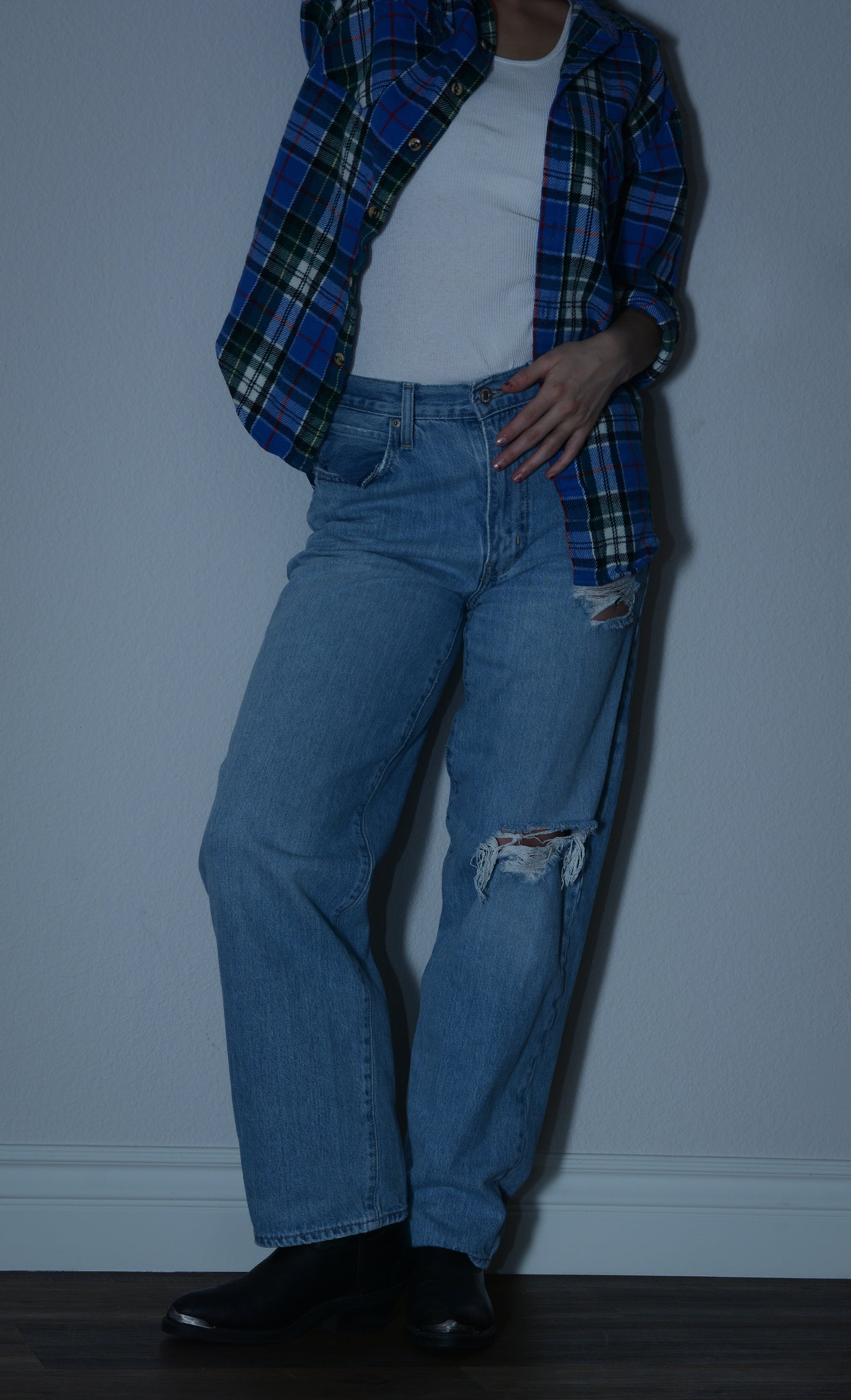 Vintage Blue Japanese Flannel