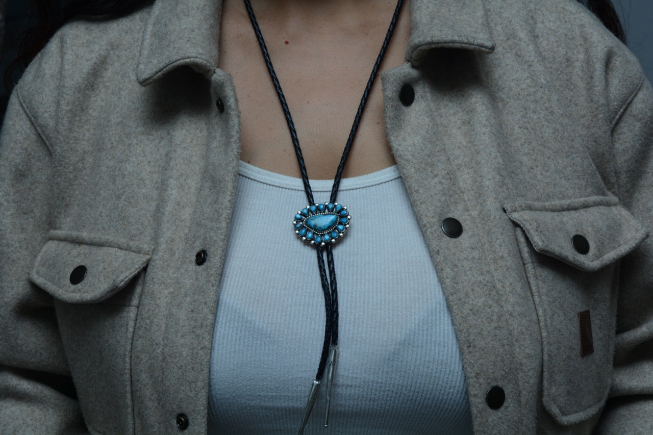 Vintage Navajo Turquoise Bolo