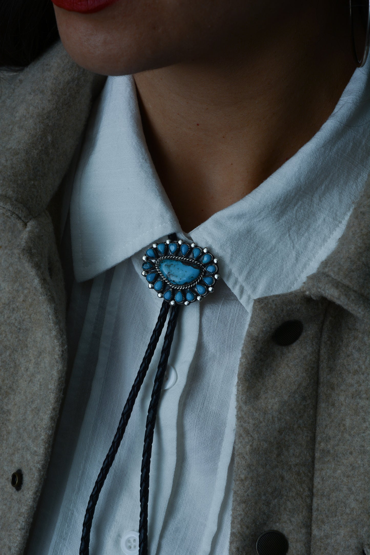 Vintage Navajo Turquoise Bolo
