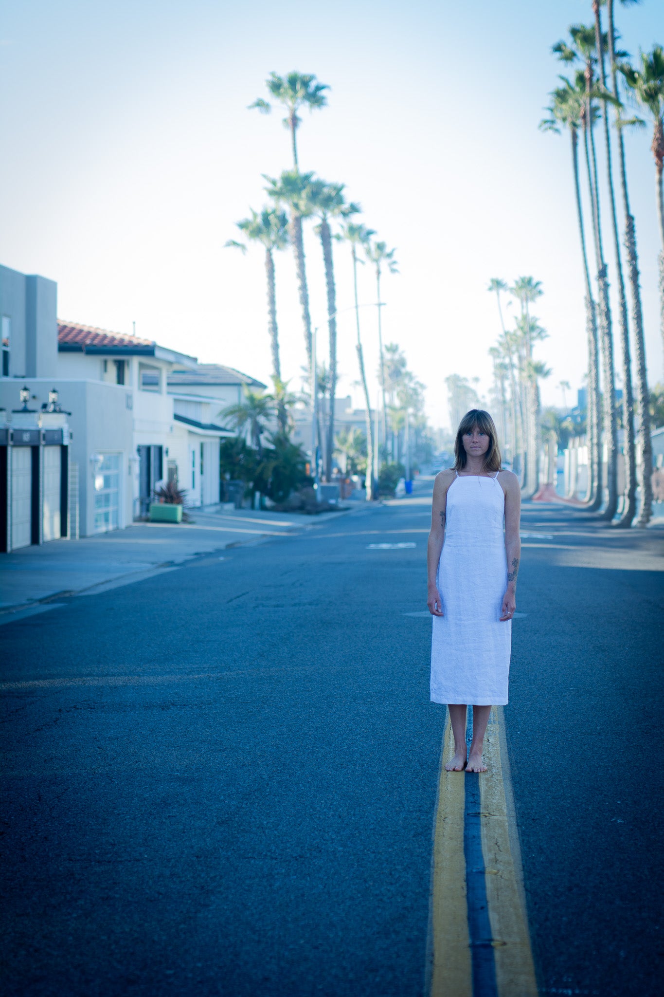 White Linen Dress