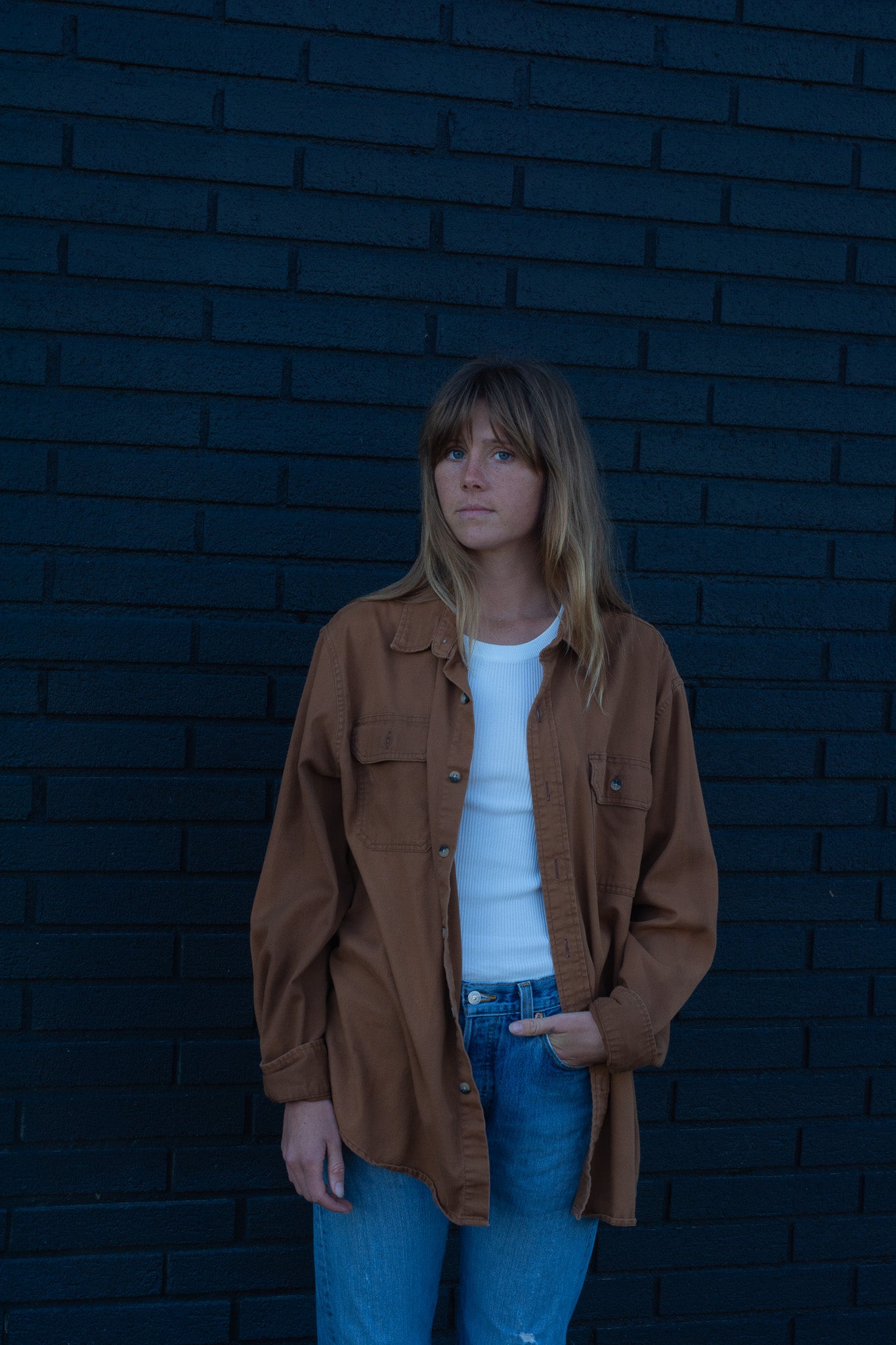 Camel Wrangler Button Down