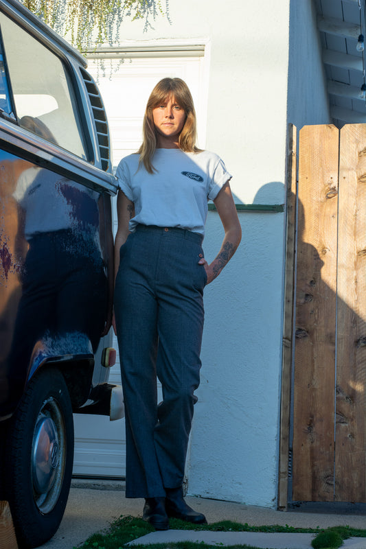 White Ford Mustang Tee