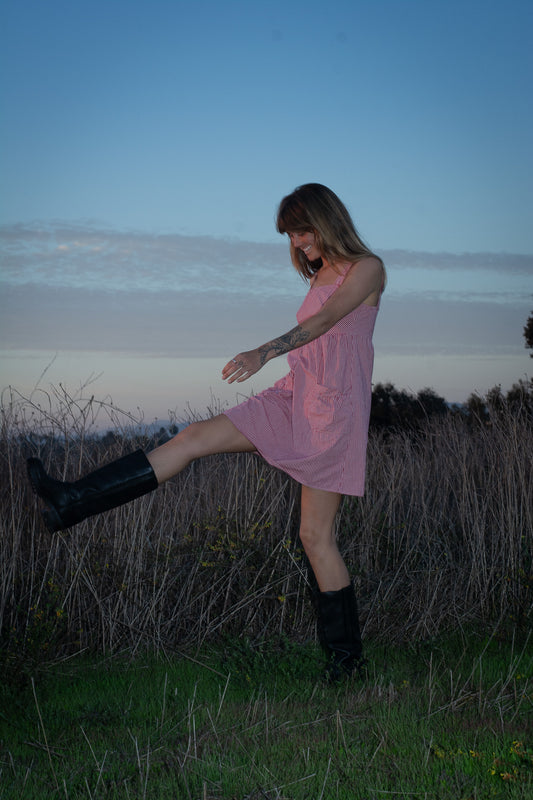 Vintage Red Gingham Dress