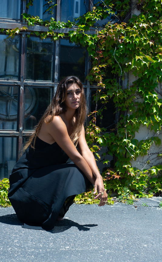 Vintage Black Slip Dress