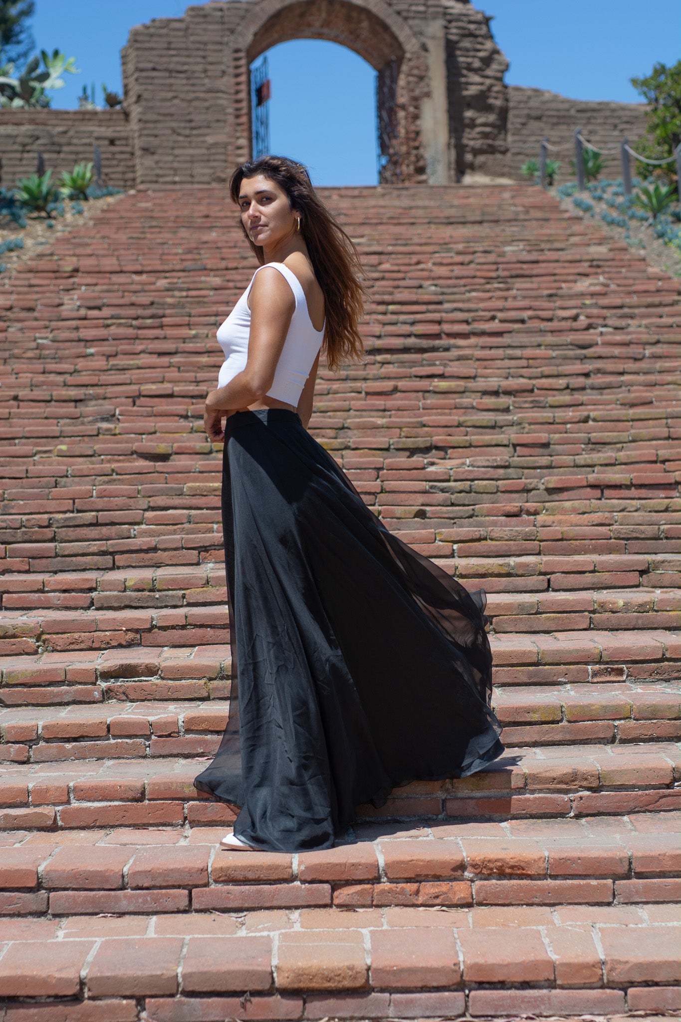 Vintage Black Maxi Skirt
