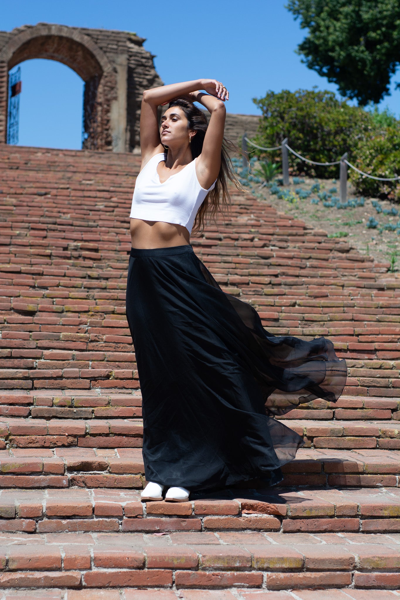 Vintage Black Maxi Skirt