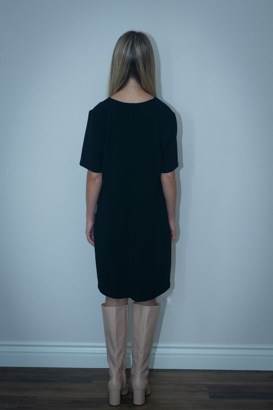 Black Vintage Shift Dress