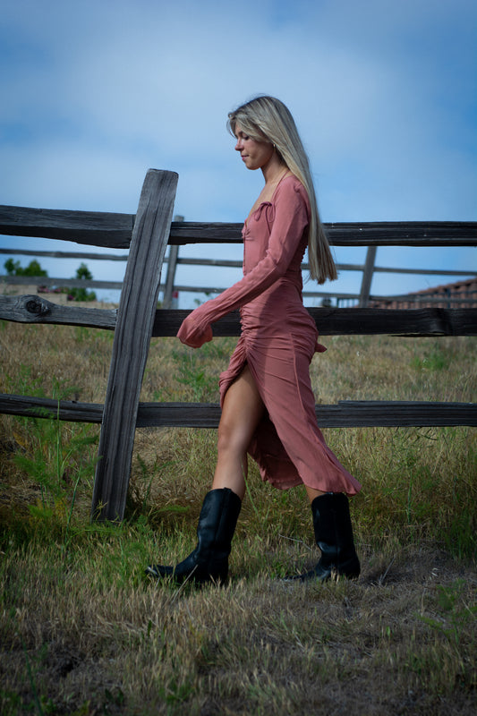 Vintage Black Harley Davidson Cowboy Boots