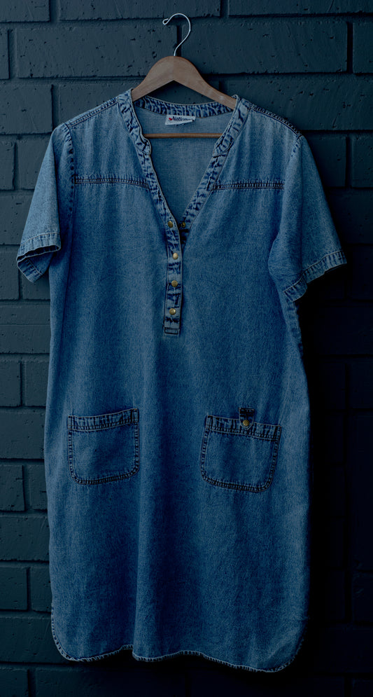Vintage Cotton Denim Dress