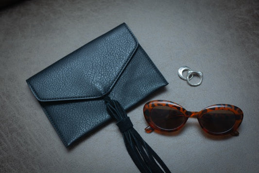 Black Leather Clutch