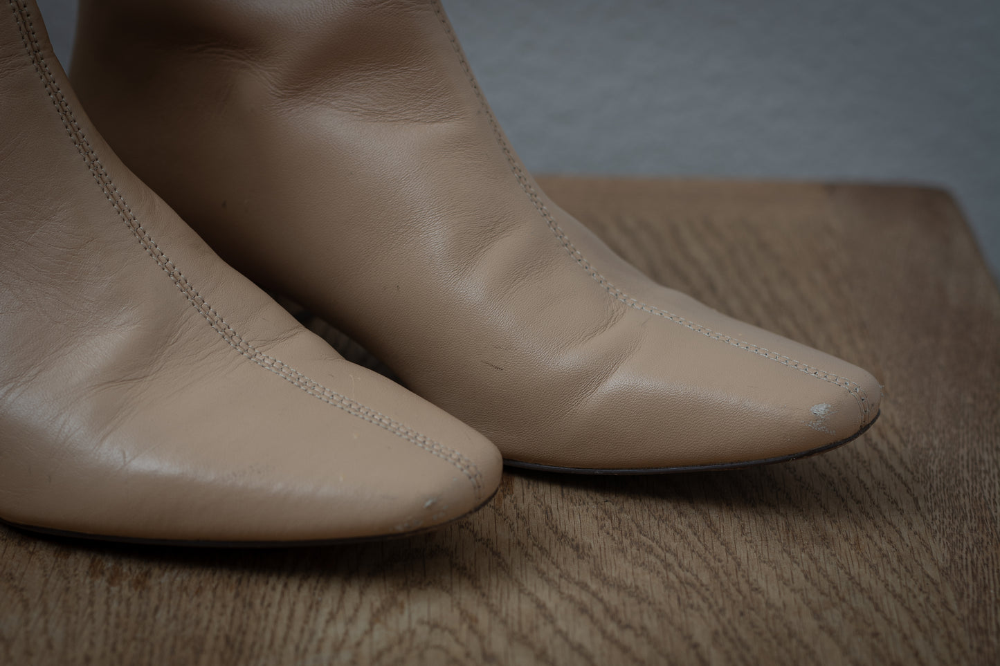 Tan Genuine Leather 1960's Inspired Boots