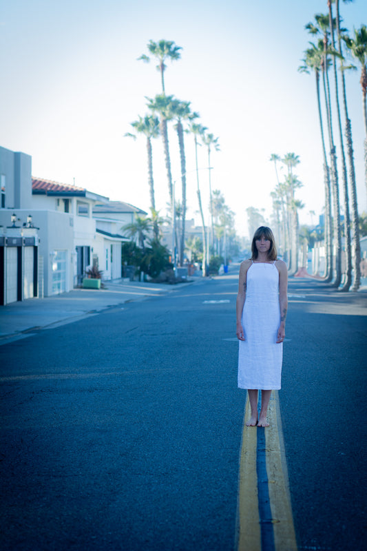 White Linen Dress