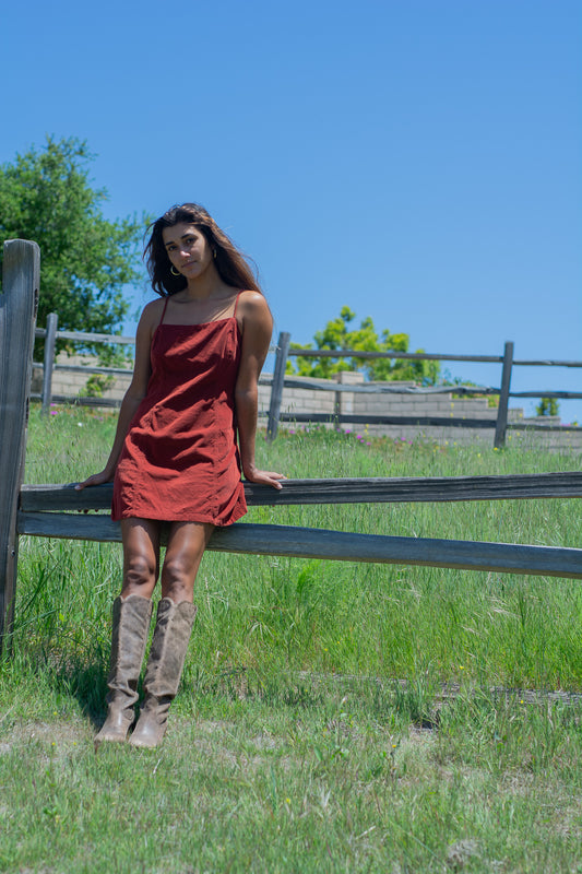 Rust Corduroy Dress