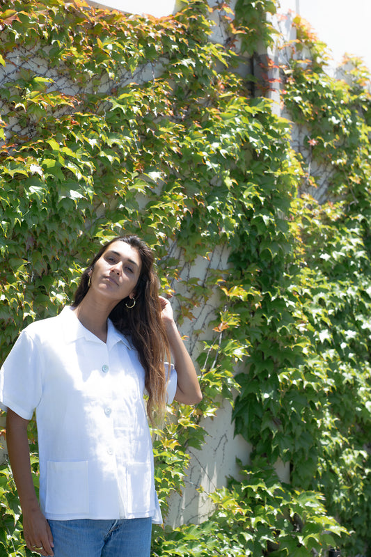 White Linen Button Down