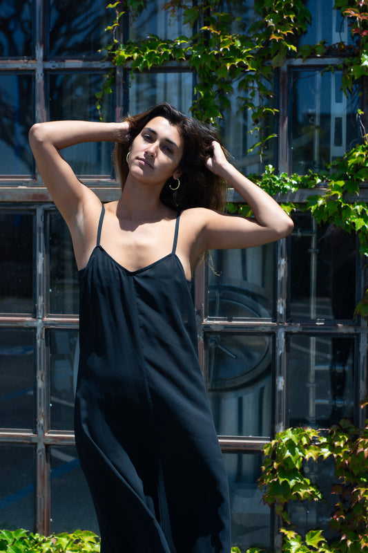 Vintage Black Slip Dress