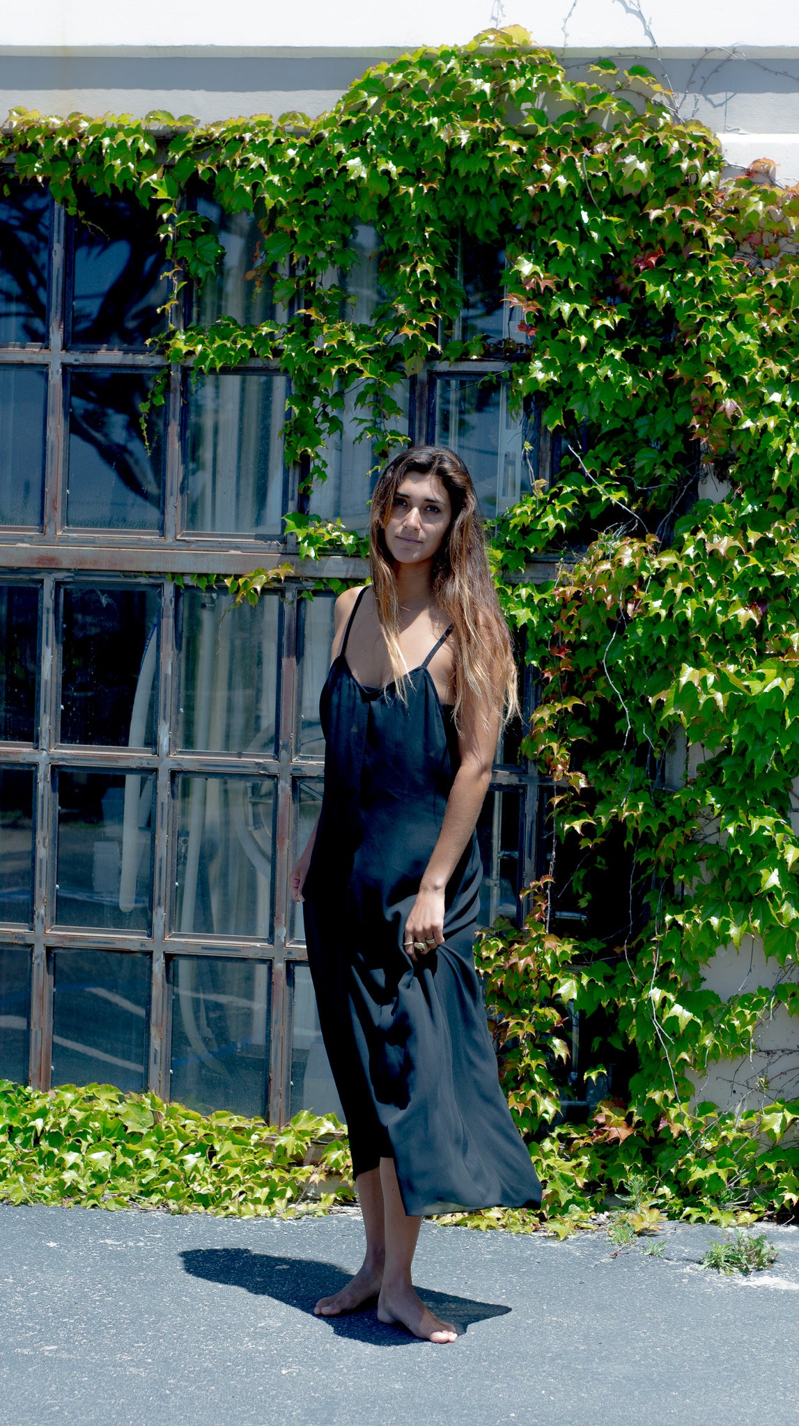 Vintage Black Slip Dress