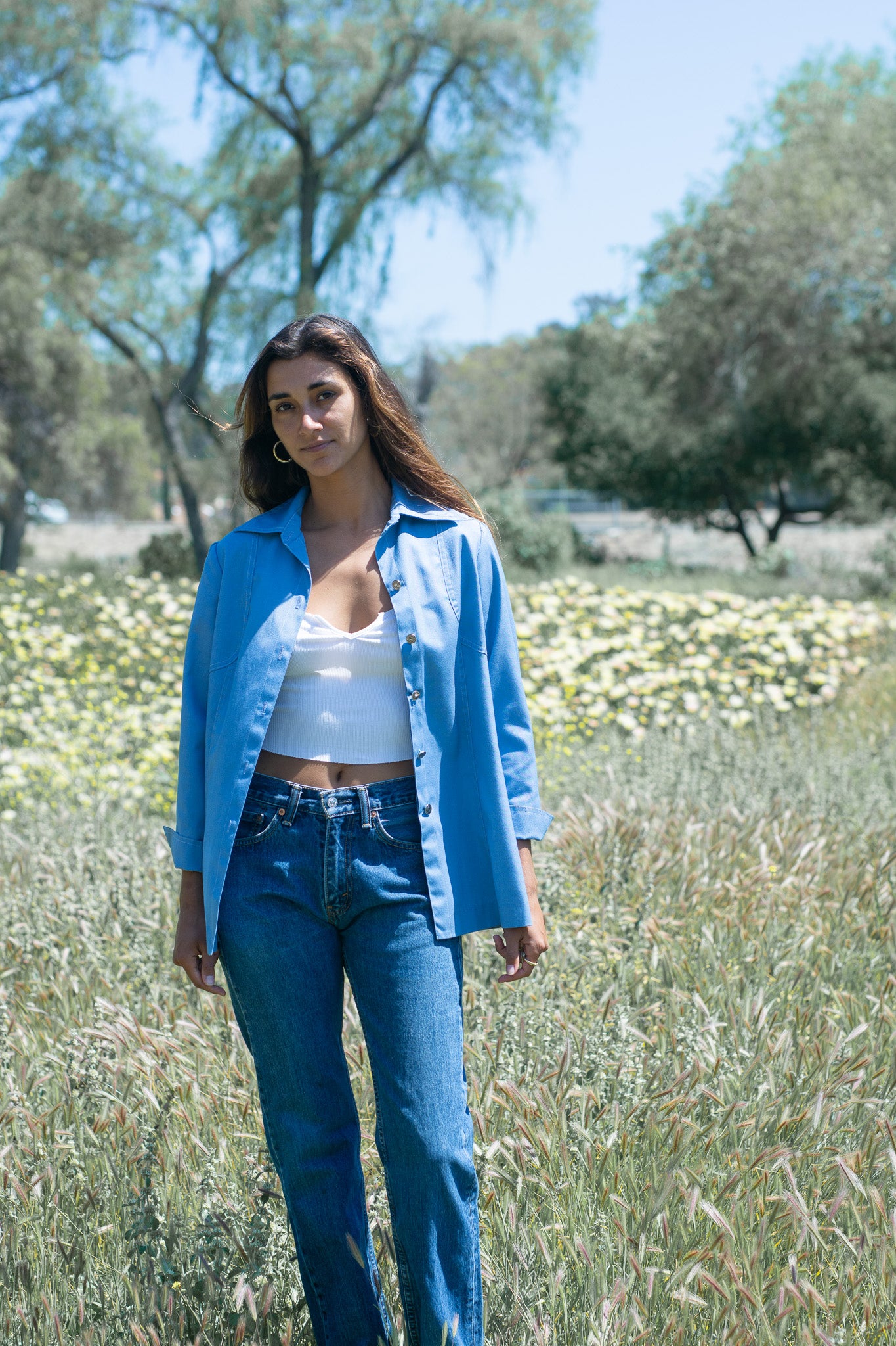 Vintage Blue Western Button Down