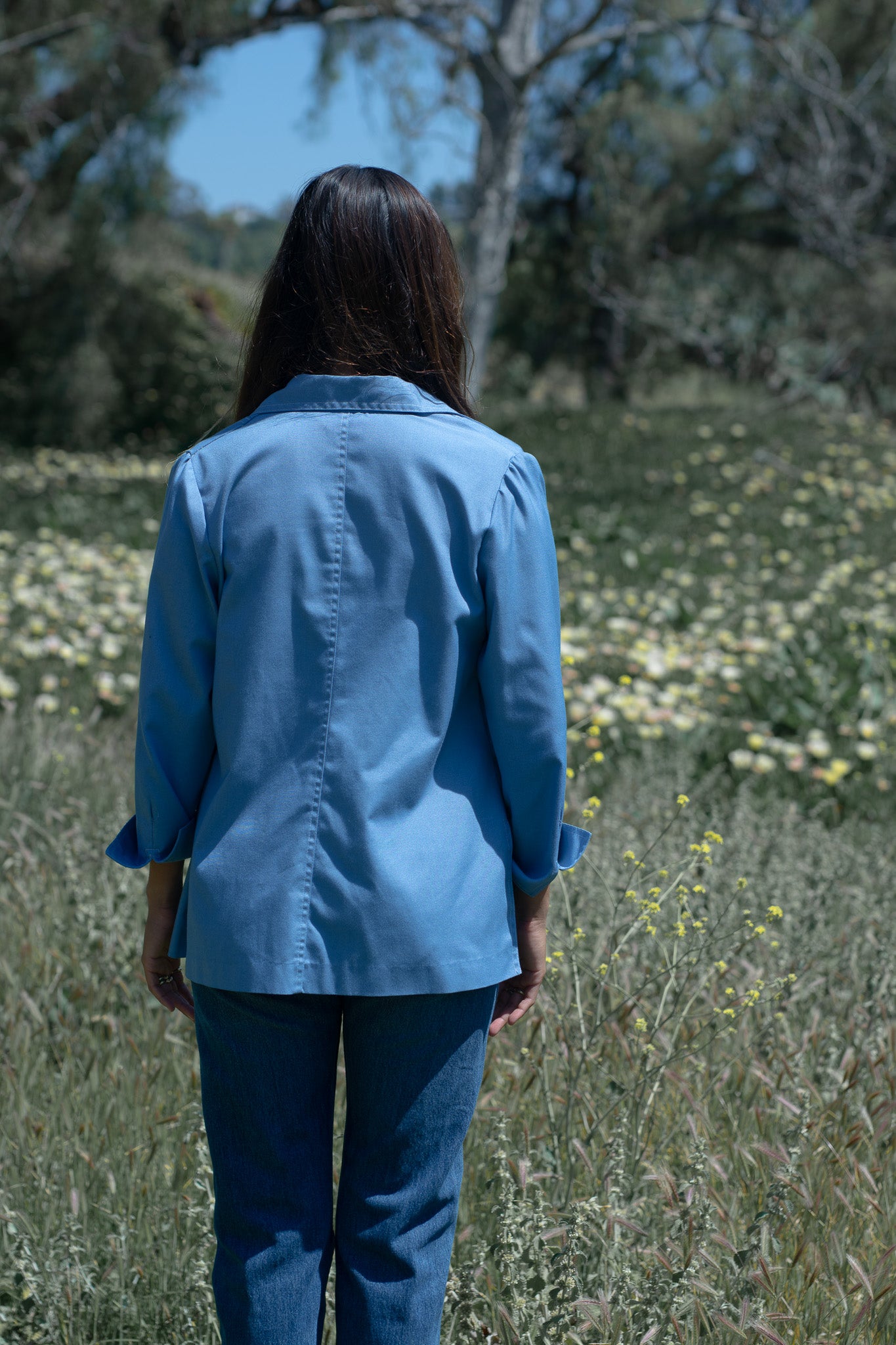 Vintage Blue Western Button Down