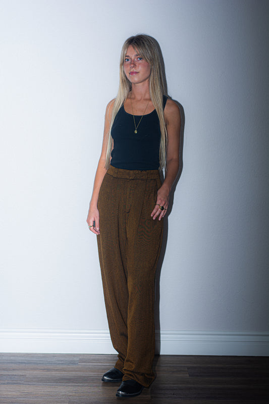 Brown Black Thrills Trousers