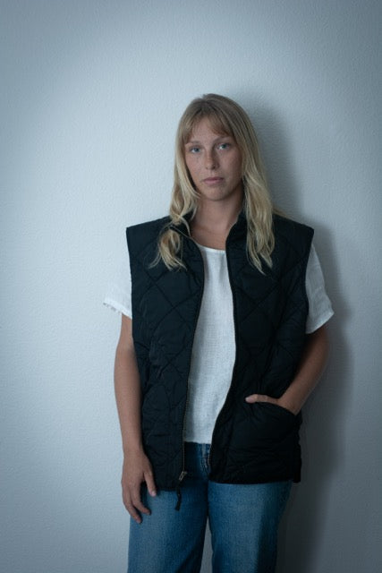 Black Quilted Vest