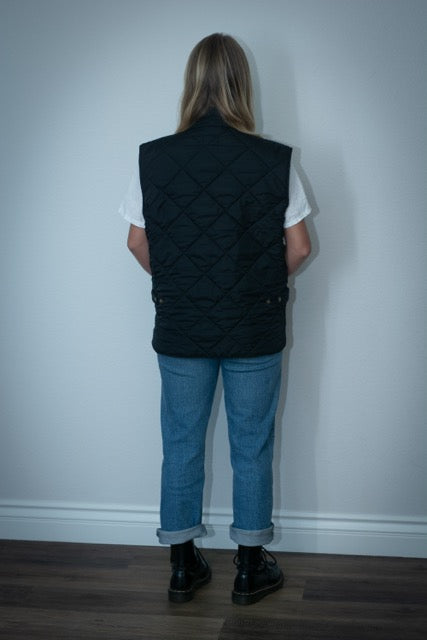 Black Quilted Vest