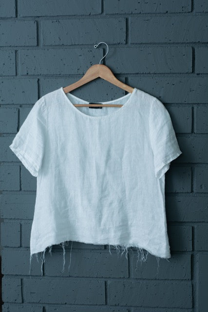 White Linen Top