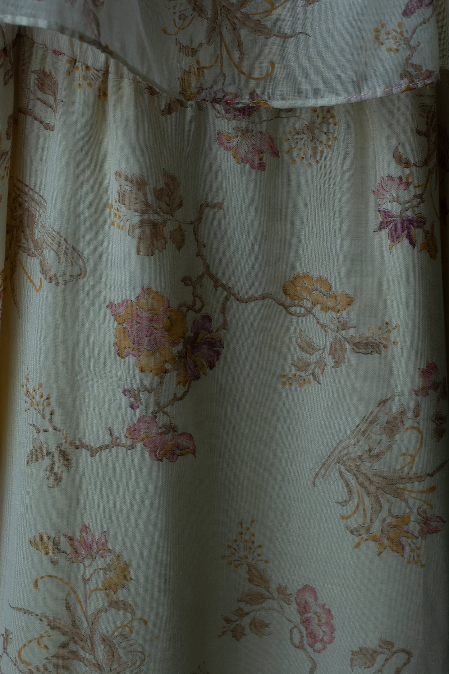 Vintage Cream Floral Dress